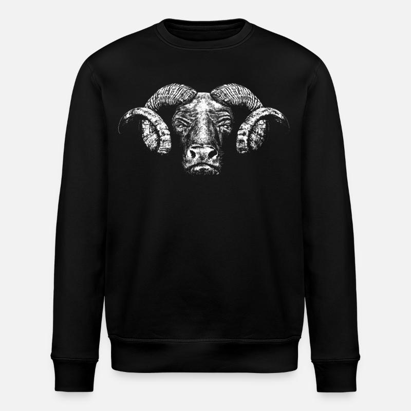 Minotaur / Head - Stanley/Stella ROLLER Unisex Organic Sweatshirt - black