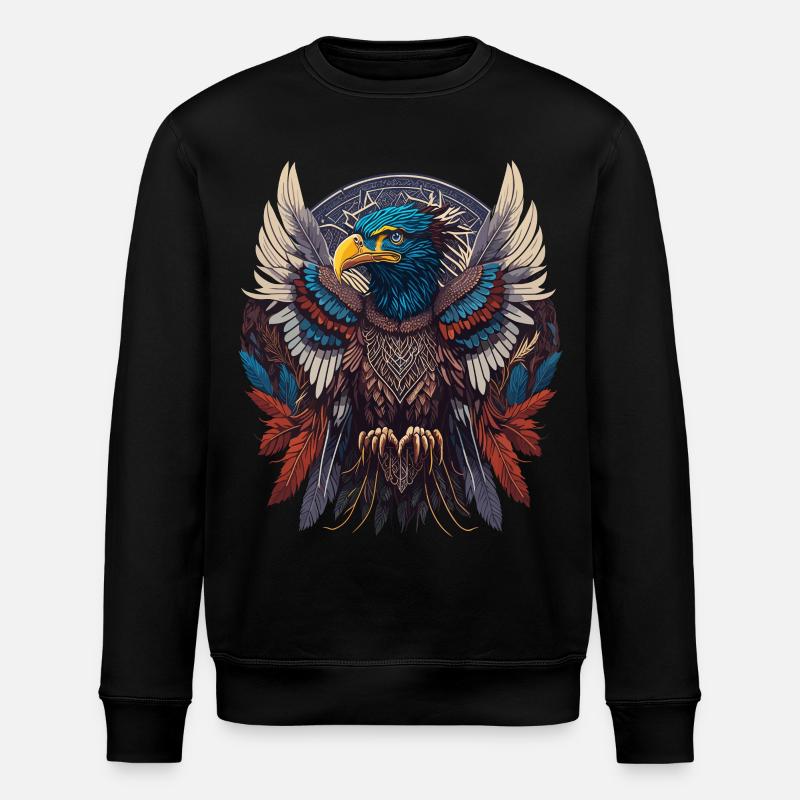 Native American Adler Traumfänger - Stanley/Stella Unisex Bio-Sweatshirt ROLLER - Schwarz