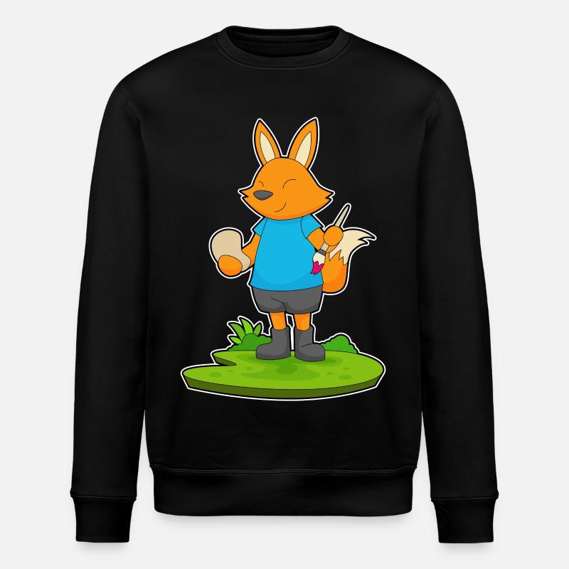 Fuchs Malen Pinsel - Stanley/Stella Unisex Bio-Sweatshirt ROLLER - Schwarz