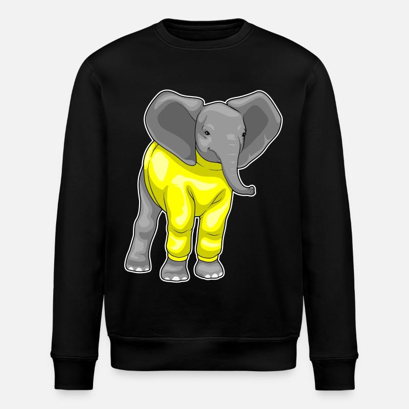 Elefant Winter - Stanley/Stella Unisex Bio-Sweatshirt ROLLER - Schwarz