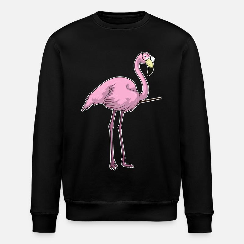 Flamingo Lehrer Pointer - Stanley/Stella Unisex Bio-Sweatshirt ROLLER - Schwarz