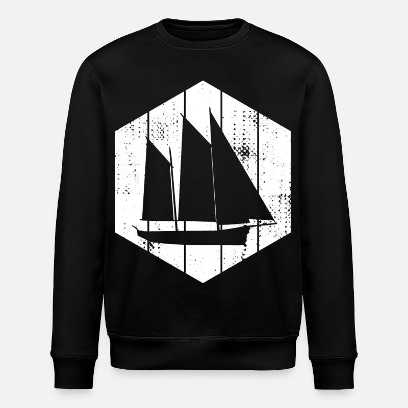Segelboot - Stanley/Stella Unisex Bio-Sweatshirt ROLLER - Schwarz