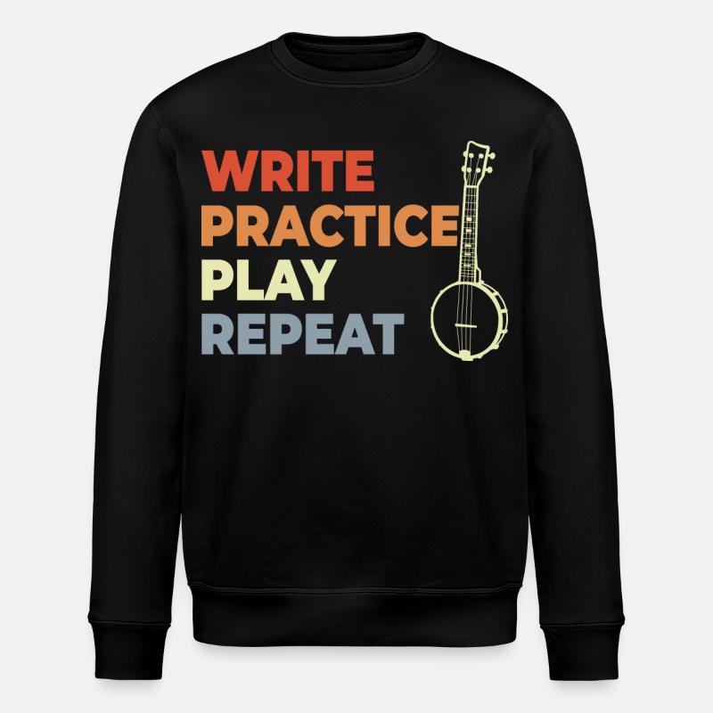 Banjo Motivation - Stanley/Stella ROLLER Unisex Organic Sweatshirt - black