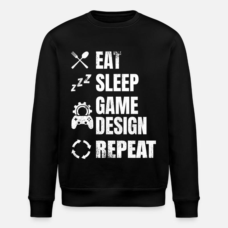 Game Designer Routine - Stanley/Stella ROLLER Unisex Organic Sweatshirt - black