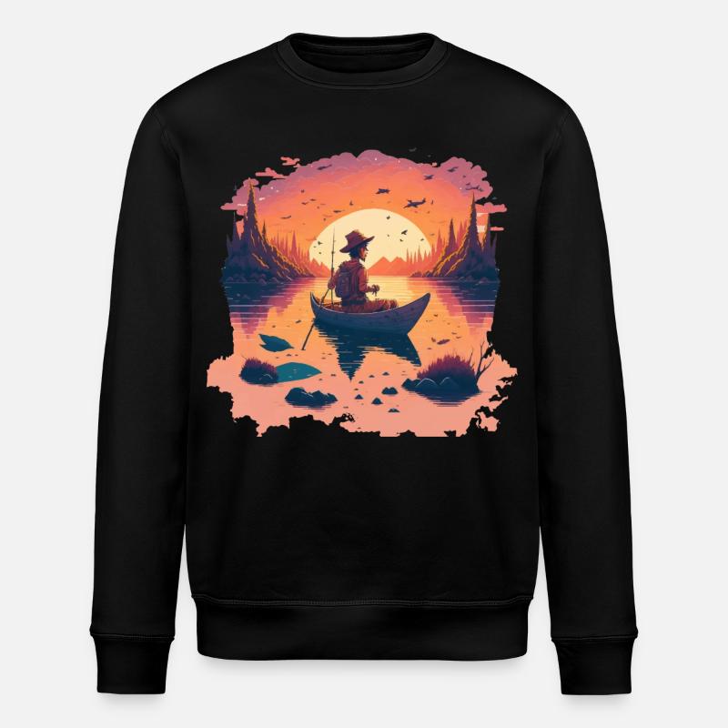 Fischer im Herbst - Stanley/Stella Unisex Bio-Sweatshirt ROLLER - Schwarz