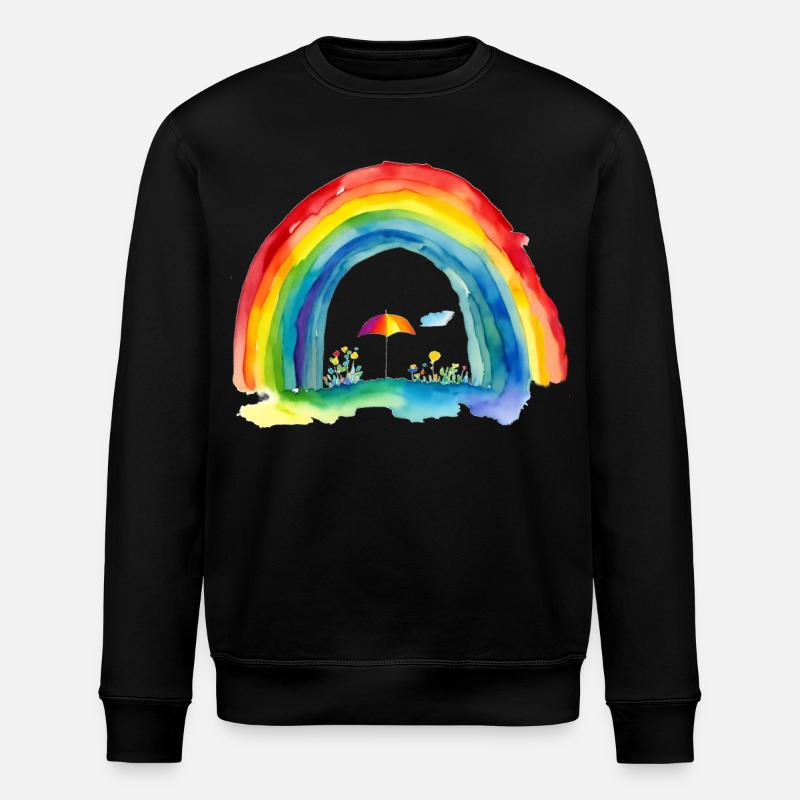 Arc-en-ciel - Sweat bio ROLLER Stanley/Stella Unisexe - noir