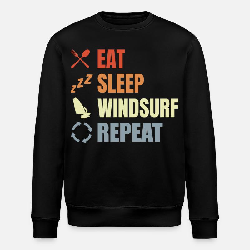 Windsurfer Routine - Stanley/Stella Unisex Bio-Sweatshirt ROLLER - Schwarz