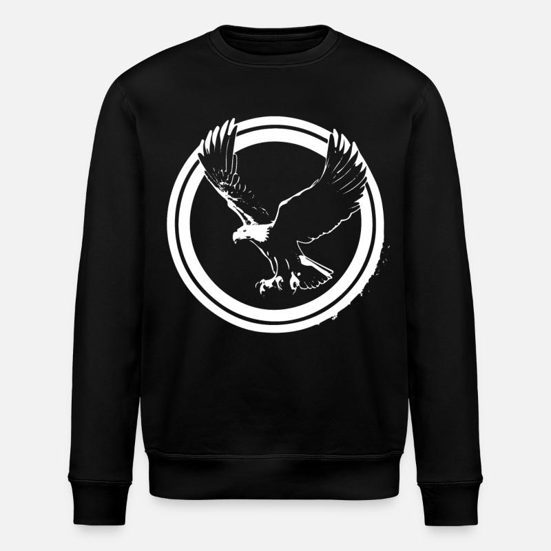 Logo Eagle en rond - Sweat bio ROLLER Stanley/Stella Unisexe - noir