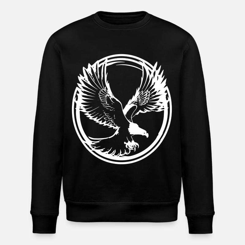 Strong eagle silhouette - Stanley/Stella ROLLER Unisex Organic Sweatshirt - black