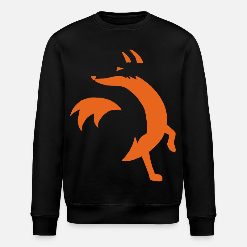 Esquisse du renard - Sweat bio ROLLER Stanley/Stella Unisexe - noir