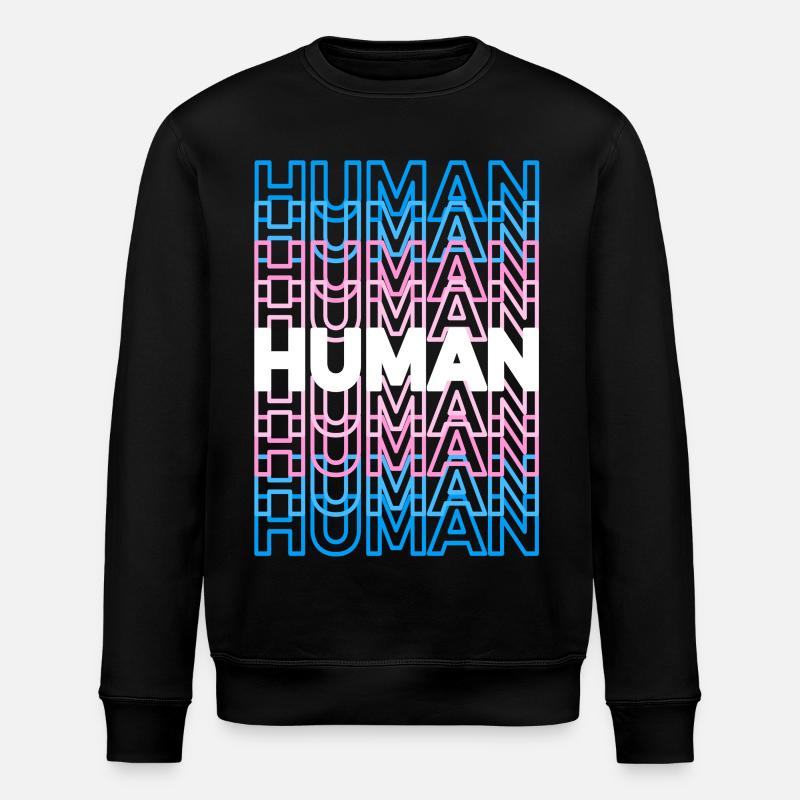 Human Transgender - Stanley/Stella Unisex Bio-Sweatshirt ROLLER - Schwarz