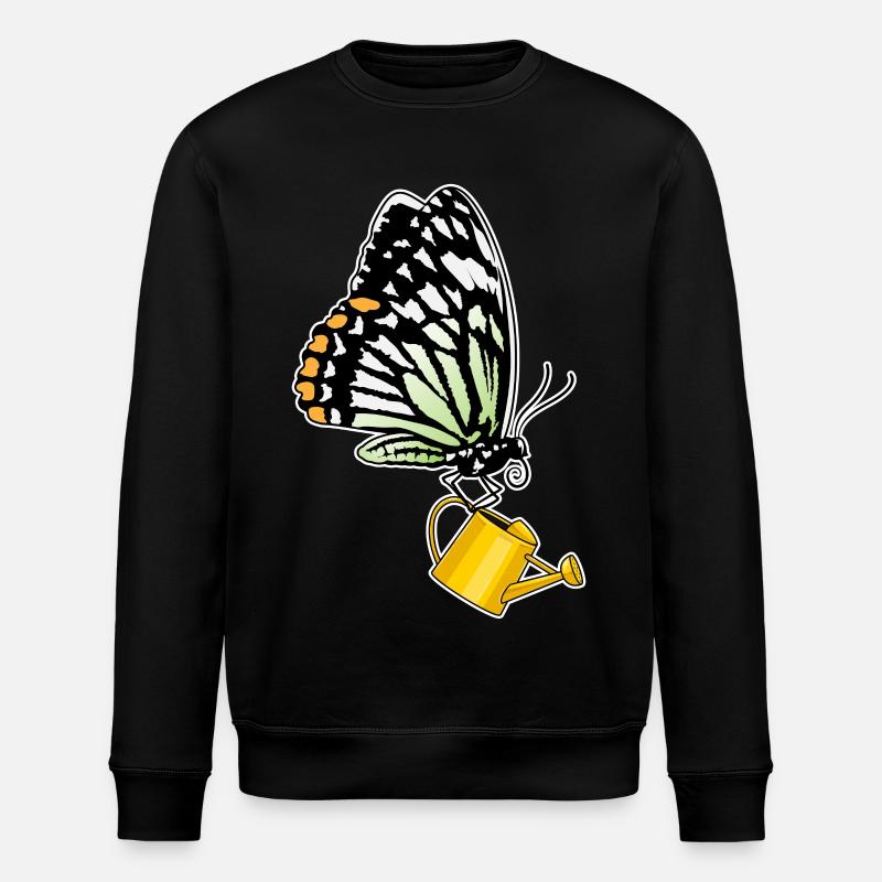 Arrosoir à papillons - Sweat bio ROLLER Stanley/Stella Unisexe - noir
