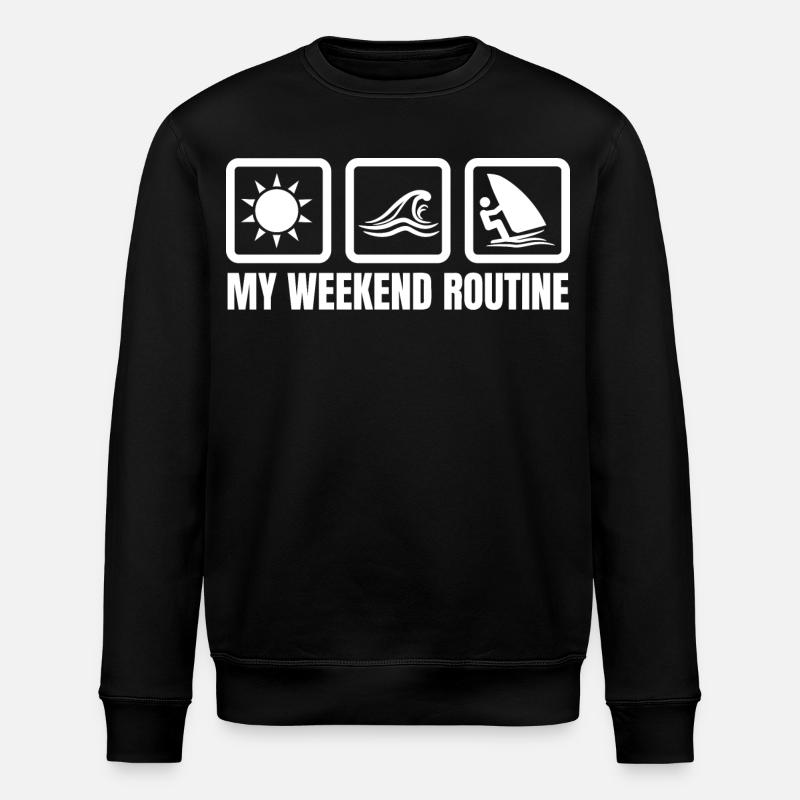 My weekend routine - Stanley/Stella ROLLER Unisex Organic Sweatshirt - black