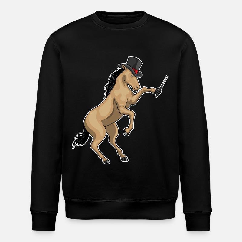 Baguette magique de cheval - Sweat bio ROLLER Stanley/Stella Unisexe - noir
