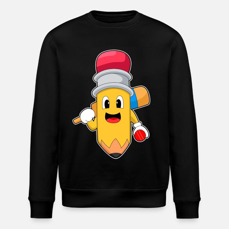 Bleistift Cricket Cricketschläger - Stanley/Stella Unisex Bio-Sweatshirt ROLLER - Schwarz