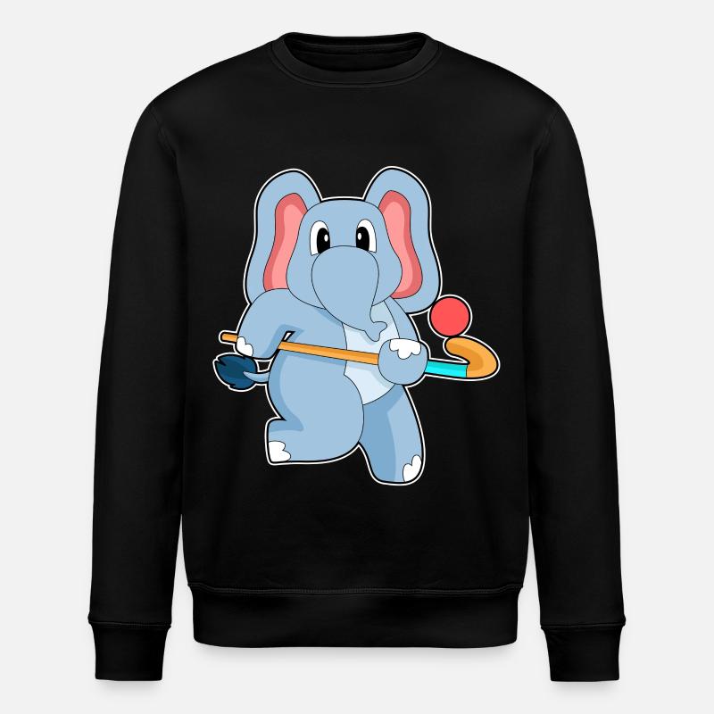 Elefant Feldhockey Feldhockeyschläger - Stanley/Stella Unisex Bio-Sweatshirt ROLLER - Schwarz