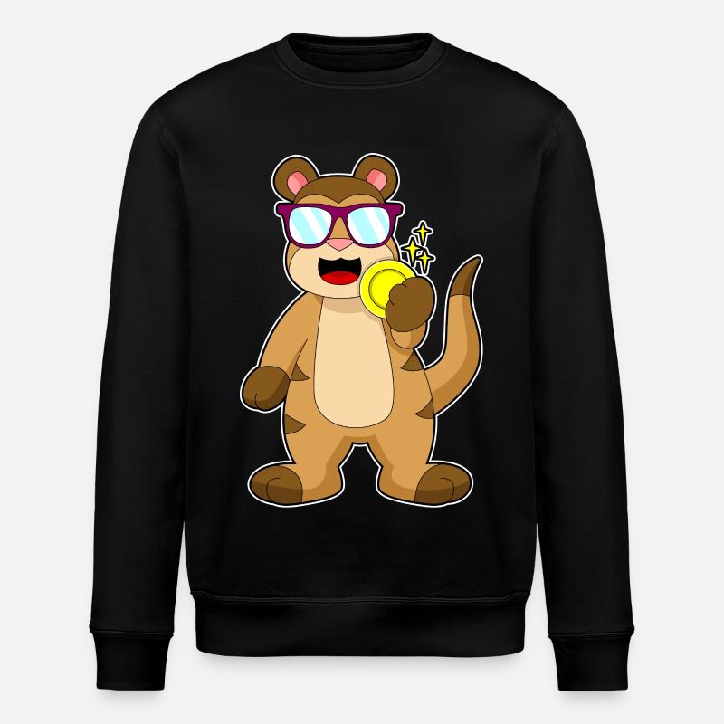 Erdmännchen Goldmünze - Stanley/Stella Unisex Bio-Sweatshirt ROLLER - Schwarz