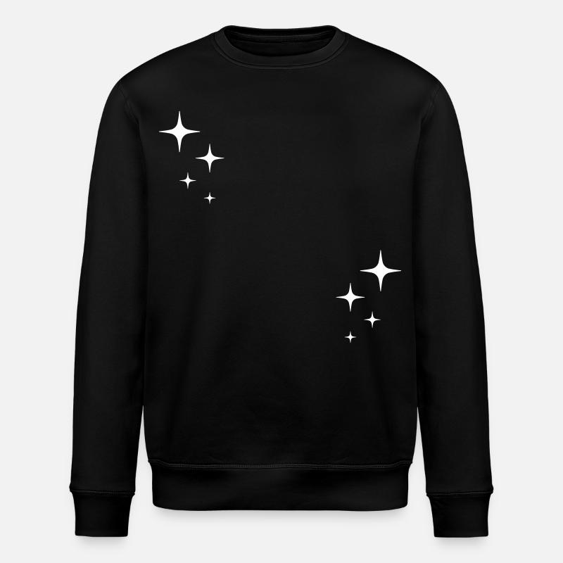 Funkeln Glitzer Sterne - Stanley/Stella Unisex Bio-Sweatshirt ROLLER - Schwarz