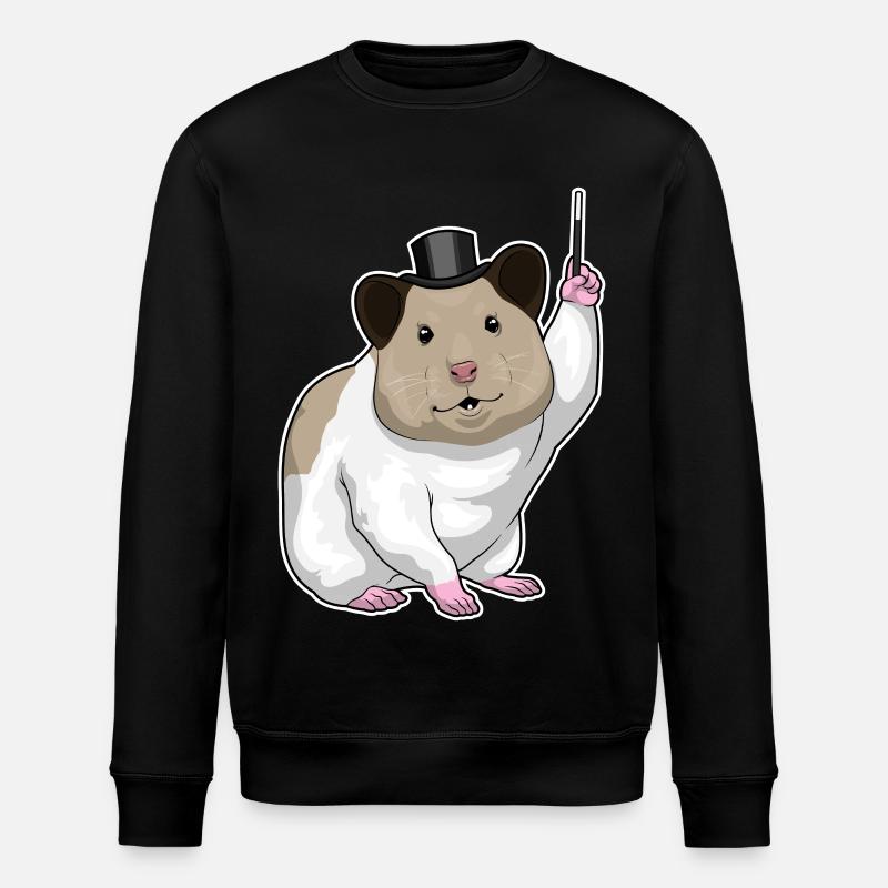 Hamster Zauberer Zauberstab - Stanley/Stella Unisex Bio-Sweatshirt ROLLER - Schwarz