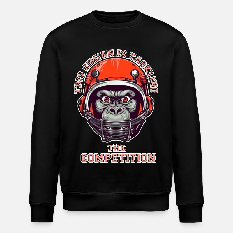 Singe confiant accepte le défi - Sweat bio ROLLER Stanley/Stella Unisexe - noir