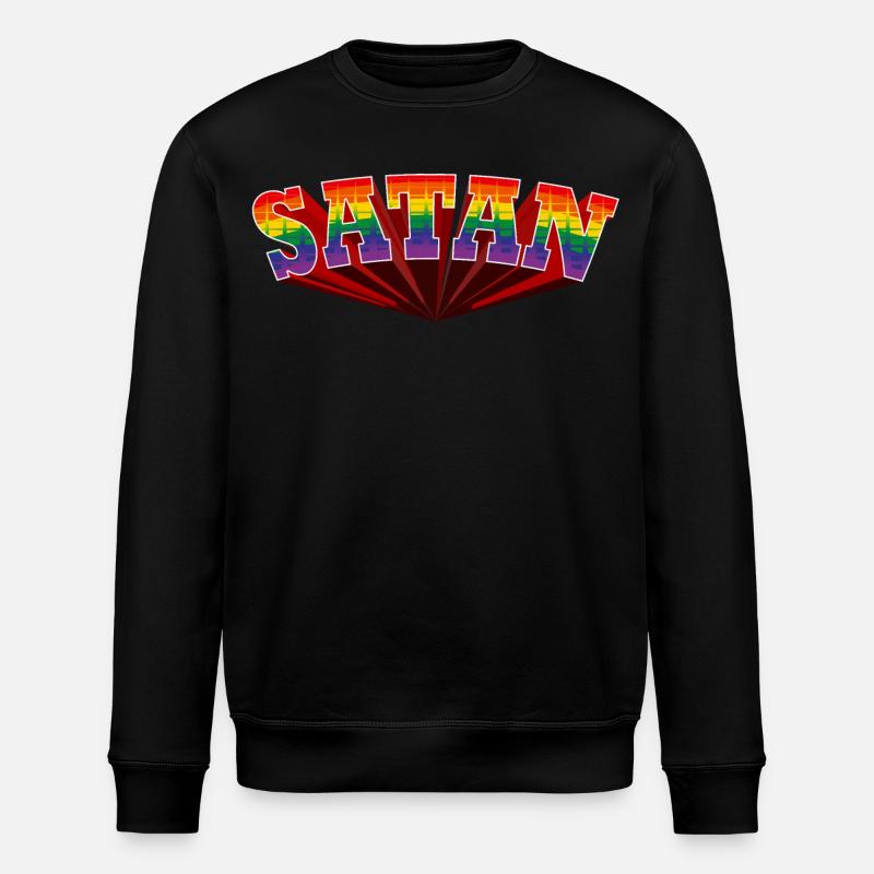 Satan Regenbogen Text - Stanley/Stella Unisex Bio-Sweatshirt ROLLER - Schwarz