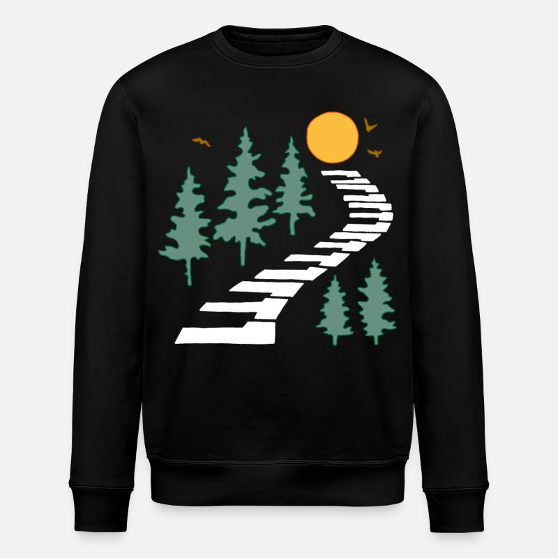 Musical path - Stanley/Stella ROLLER Unisex Organic Sweatshirt - black