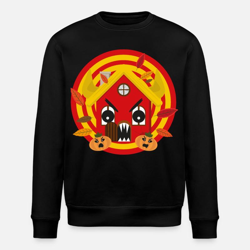 Häuschens Plausch im Herbst - Stanley/Stella Unisex Bio-Sweatshirt ROLLER - Schwarz