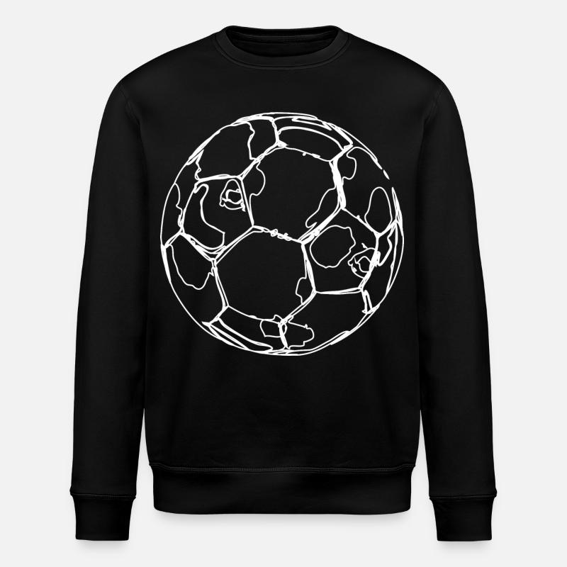 Fußball Zeichnung - Stanley/Stella Unisex Bio-Sweatshirt ROLLER - Schwarz