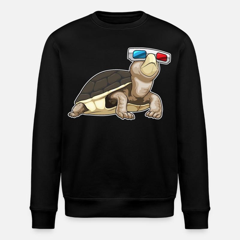 Turtle Glasses - Stanley/Stella ROLLER Unisex Organic Sweatshirt - black