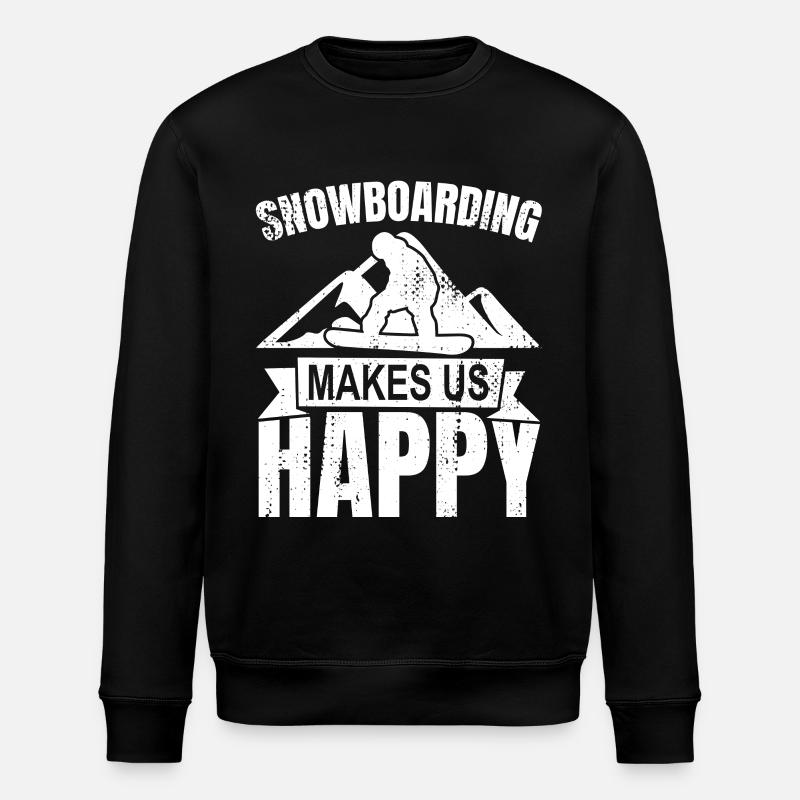 Slogan snowboard - Sweat bio ROLLER Stanley/Stella Unisexe - noir