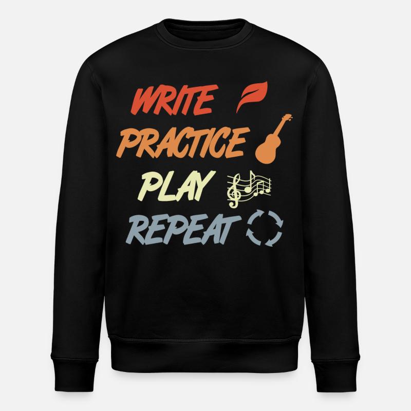 Ukulele Motivation - Stanley/Stella ROLLER Unisex Organic Sweatshirt - black