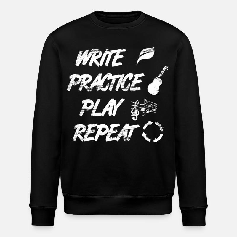 Write Practice Play Repeat - Stanley/Stella ROLLER Unisex Organic Sweatshirt - black