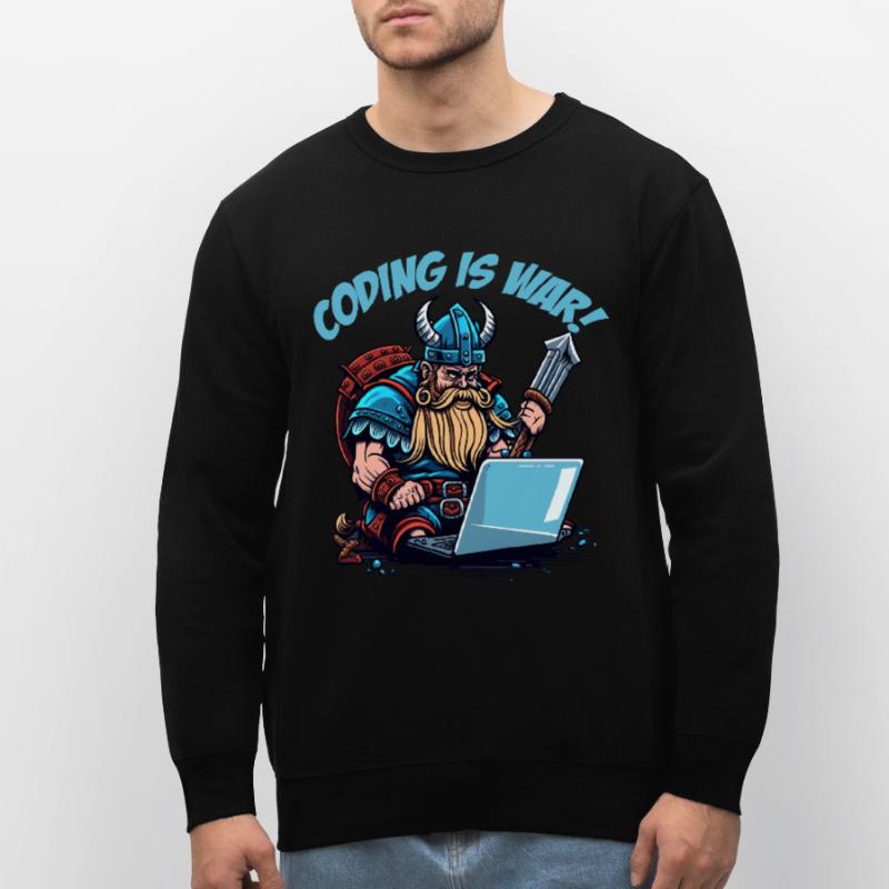 "Coding is war" Vikings Stanley/Stella ROLLER Unisex Organic Sweatshirt