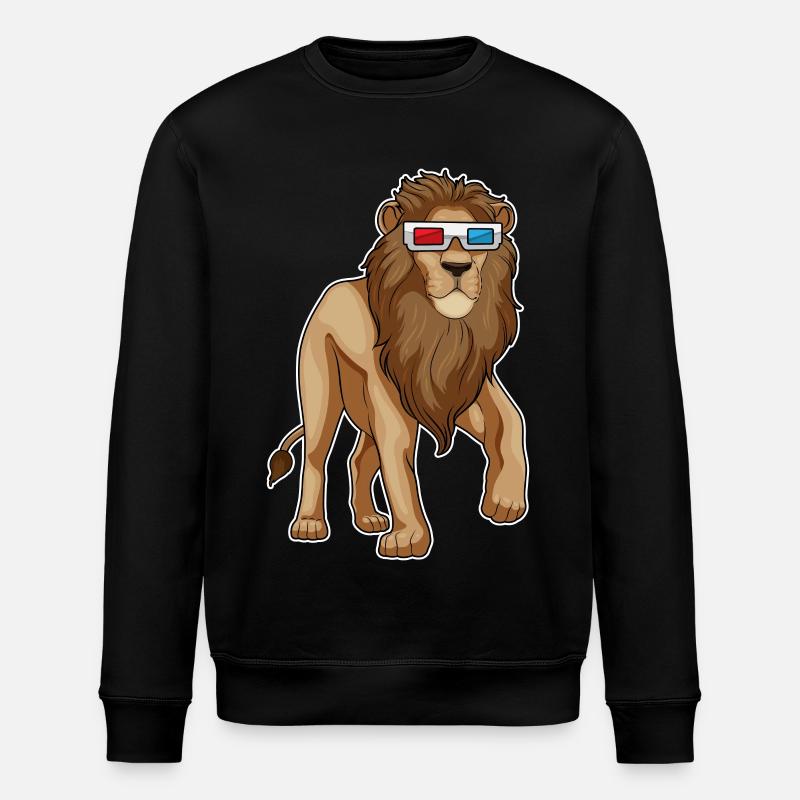 Löwe Brille - Stanley/Stella Unisex Bio-Sweatshirt ROLLER - Schwarz