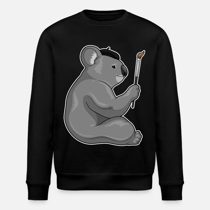 Koala Malen Pinsel - Stanley/Stella Unisex Bio-Sweatshirt ROLLER - Schwarz