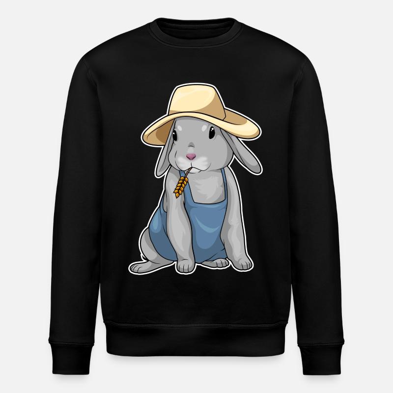 Blé éleveur de lapins - Sweat bio ROLLER Stanley/Stella Unisexe - noir