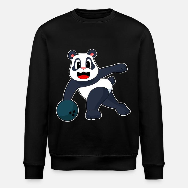 Panda Bowling Bowlingkugel - Stanley/Stella Unisex Bio-Sweatshirt ROLLER - Schwarz