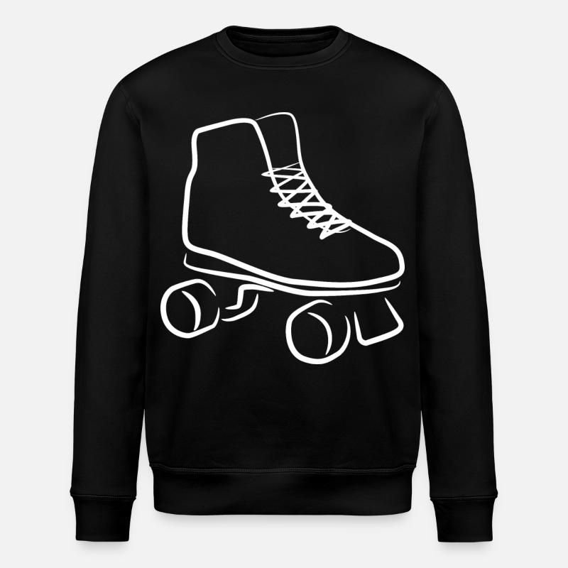 Rulleskøjter Tegning - Stanley/Stella økologisk unisex-sweatshirt ROLLER - sort