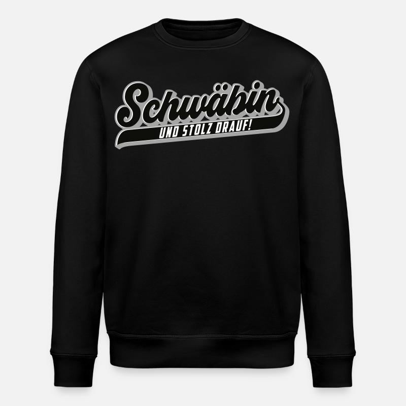 Stolze Schwäbin | Farben änderbar - Stanley/Stella Unisex Bio-Sweatshirt ROLLER - Schwarz