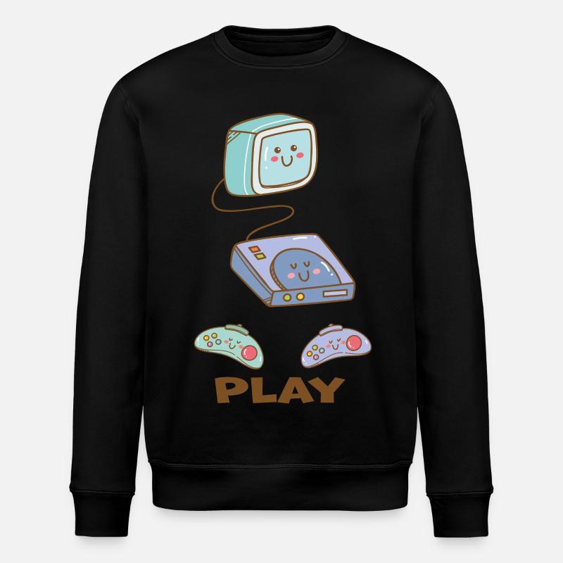 Kawaii Gaming - Süsser Spielspass! - Stanley/Stella Unisex Bio-Sweatshirt ROLLER - Schwarz