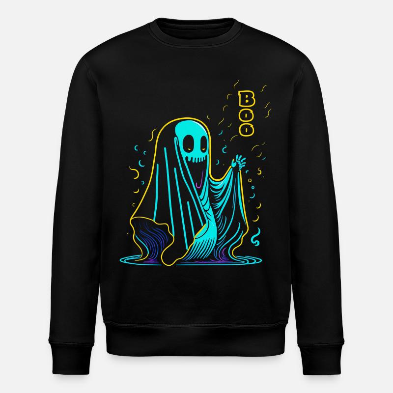 Vernachlässigter Halloween-Geist - Stanley/Stella Unisex Bio-Sweatshirt ROLLER - Schwarz