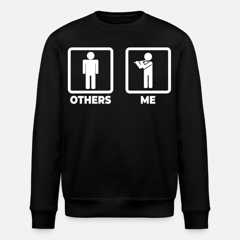 Ich als Flötist - Stanley/Stella Unisex Bio-Sweatshirt ROLLER - Schwarz
