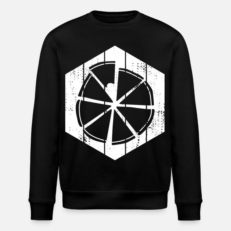 Pizza Drawing - Stanley/Stella ROLLER Unisex Organic Sweatshirt - black