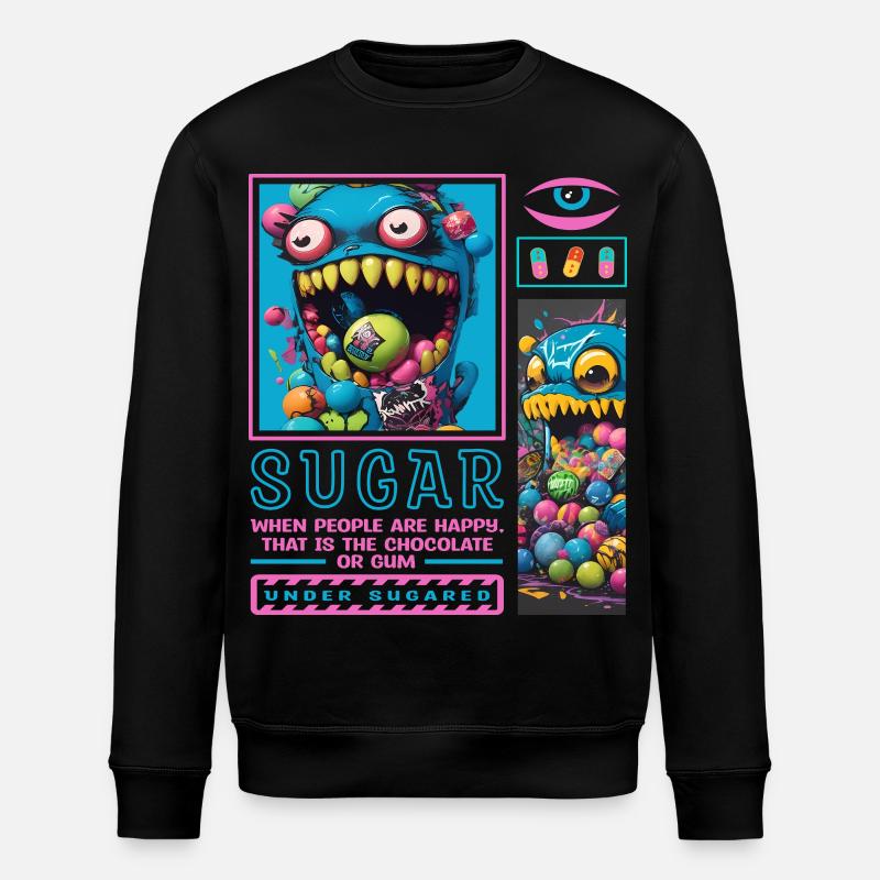 Monstres de bonbons - Sweat bio ROLLER Stanley/Stella Unisexe - noir