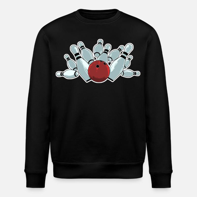 Frappe de bowling - Sweat bio ROLLER Stanley/Stella Unisexe - noir