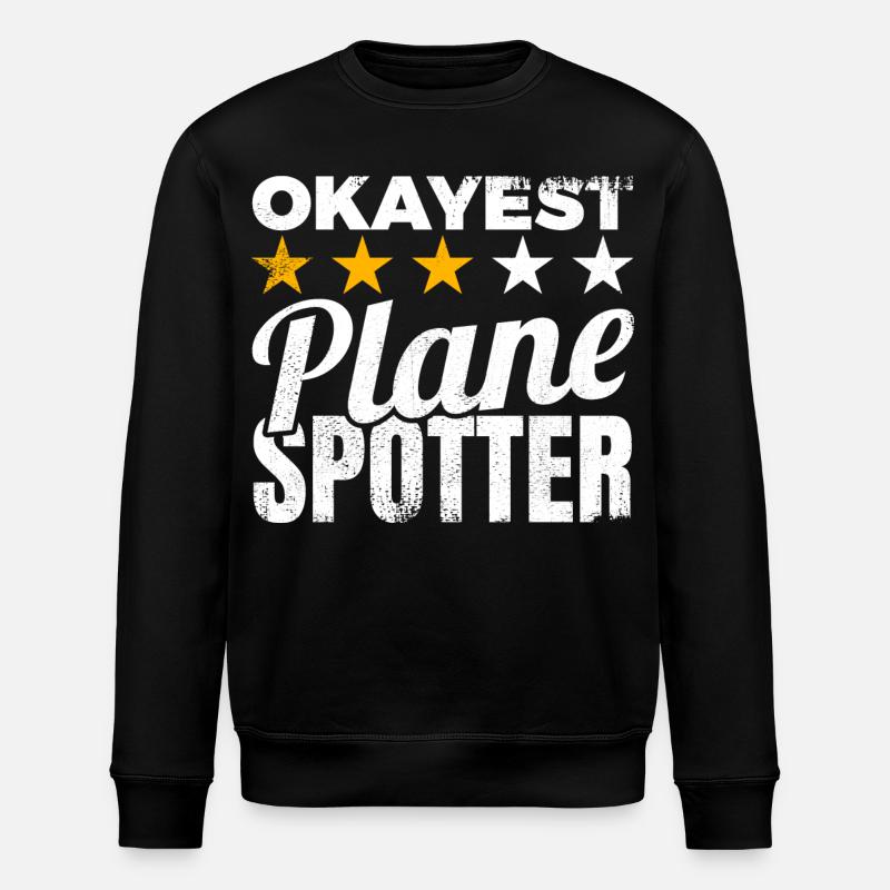 Durchschnittlicher Planespotter - Stanley/Stella Unisex Bio-Sweatshirt ROLLER - Schwarz