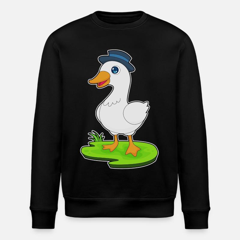 Duck Hat - Stanley/Stella ROLLER Unisex Organic Sweatshirt - black