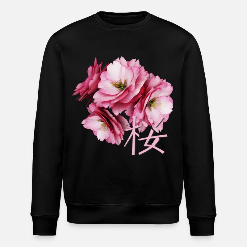 Fleur de cerisier - Sweat bio ROLLER Stanley/Stella Unisexe - noir