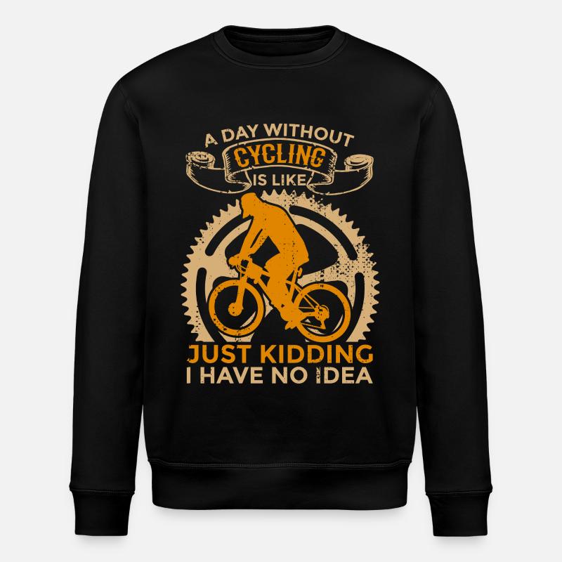 Radfahrer Zitat - Stanley/Stella Unisex Bio-Sweatshirt ROLLER - Schwarz