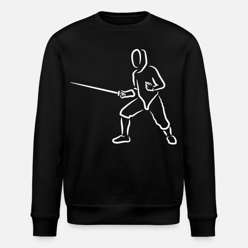 Fechter Zeichnung - Stanley/Stella Unisex Bio-Sweatshirt ROLLER - Schwarz